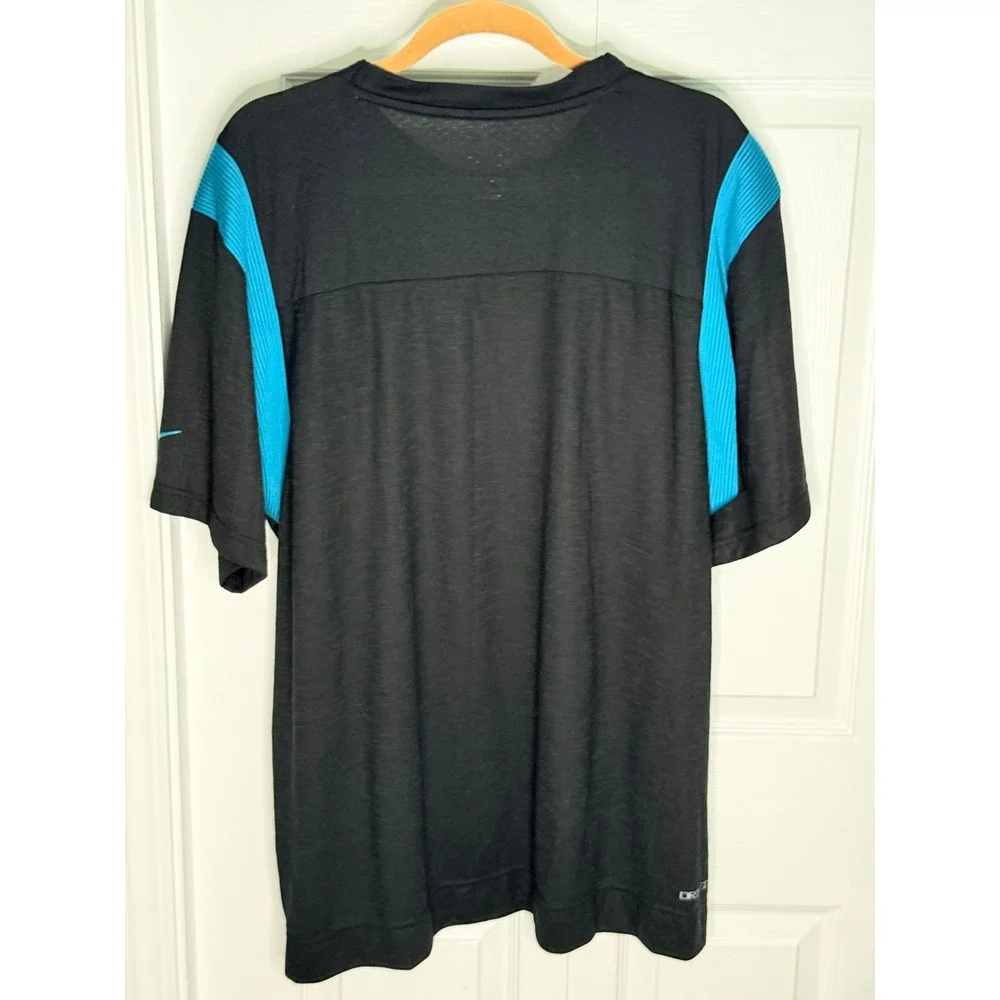 Nike NFL Jacksonville Jaguars Dri-FIT Black Teal V-Neck T-Shirt Mens XXL